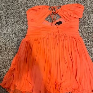 Michael Costello Bold Orange Dress